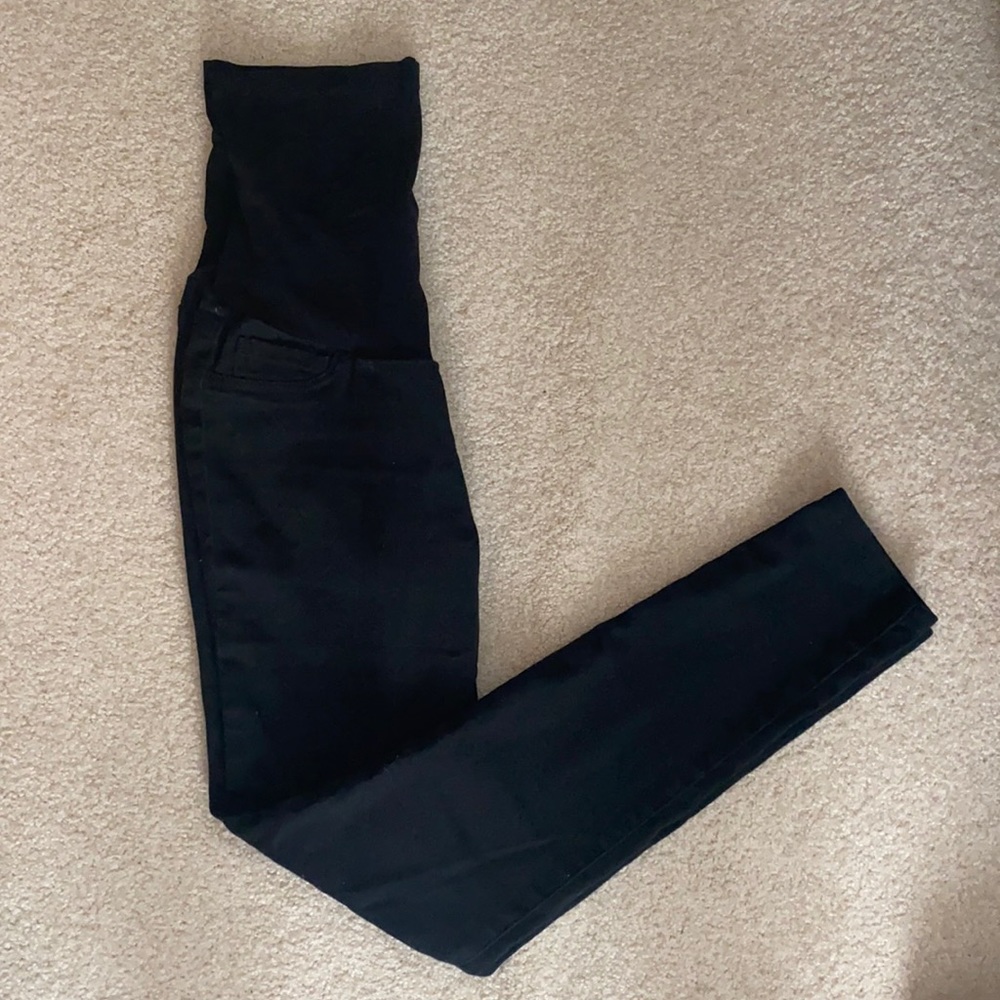 Black skinny maternity jeans